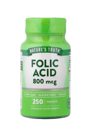 Nature's Truth Vitamin B9 Folate - Folic Acid 800 Mcg 250 Tablet