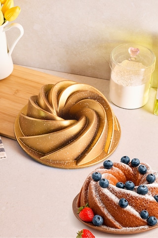 Cake Pro Döküm Rüzgar Gülü Gold Kek Kalıbı Rose