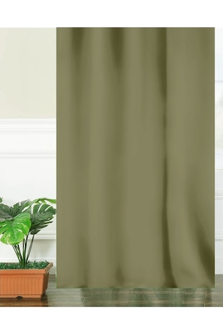 Taç Soft Yağ Yeşili Fon Perde Yeşil