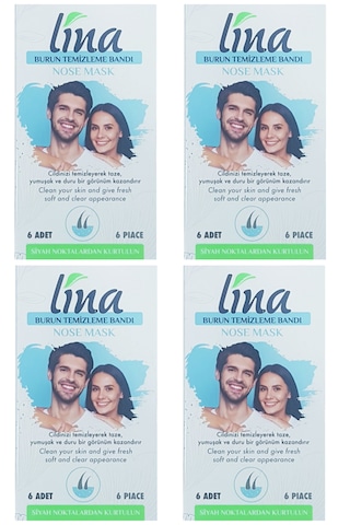 Lina Siyah Nokta Temizleyici Burun Bandı 4 x 6'lı