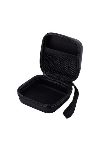 Yifomall Eva+pu Materyal Kulaklık Çantası - Usb, Veri Kablosu Ve Şarj Aleti İçin Çok Amaçlı Saklama Kutusu Siyah