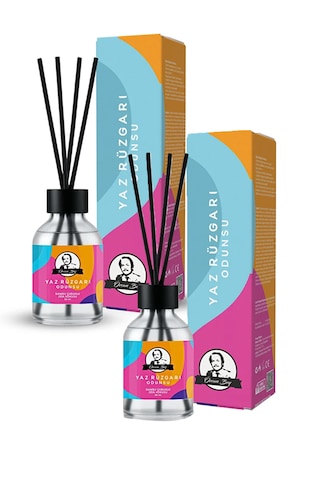 Yaz Rüzgarı Kokulu Çubuklu Oda Kokusu Ekstra Kalıcı Esansiyel Yağ Odunsu Koku 50ml X 2 Yaz Serinliği