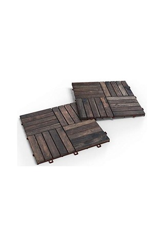 Akasya Ahşap Yer Karosu, Espresso 30x30 Cm, 10'lu Paket, 0.9 M² Yer Kaplama