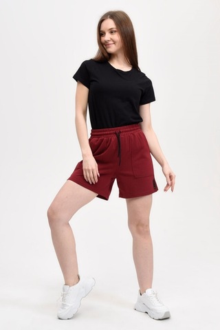 Defys Kadın Beli Lastikli Cepli Etiket Detaylı Regular Fit Şort Bordo - 527882928 Bordo