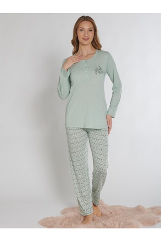 Uzun Kol Pijama Takımı Alperi 790-81 Mint