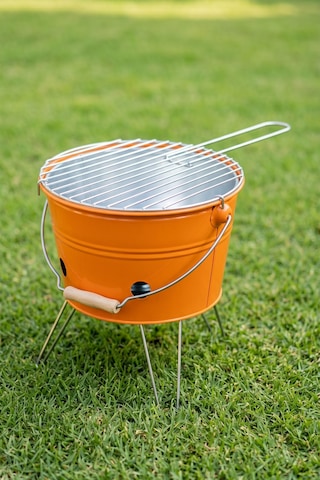 Küçük Katlanabilir Metal Piknik Izgara Mangal Barbekü Turuncu
