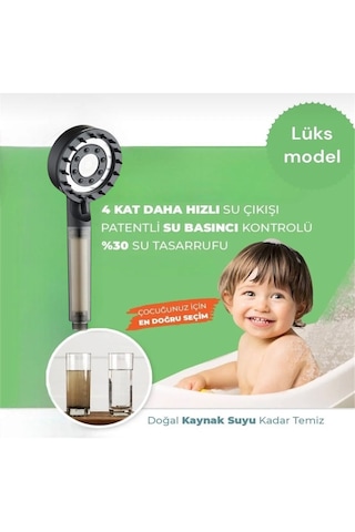 5 Adet Yedek Filtreli Su Tasarruflu Kireç Önleyici Özellikli Siya