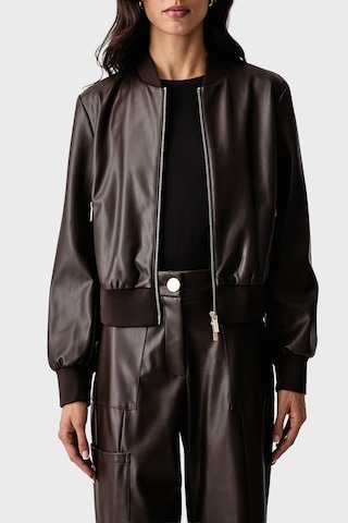 Armani Exchange Regular Fit Kolej Yaka Fermuarlı Ceket Kadın Ceket Xw003136 Af10203 U6032 Kahve