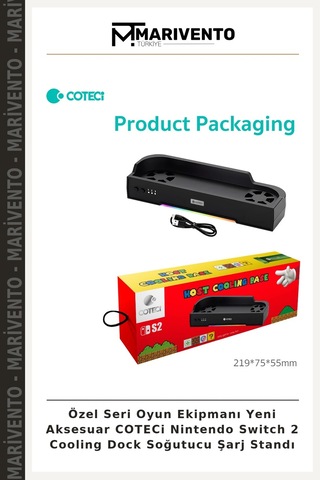 Özel Seri Oyun Ekipmanı Yeni Aksesuar Coteci Nintendo Switch 2 Cooling Dock Soğutucu Şarj Standı