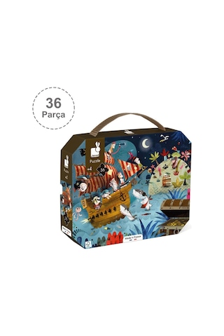 Janod 36 Parça Çantalı Puzzle Hazine Avı