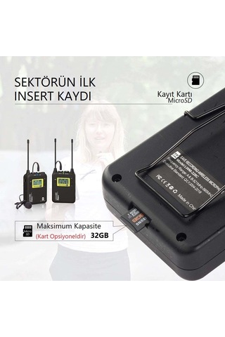 Lensgo Lwm 328C Kablosuz Tekli Yaka Mikrofonu Seti