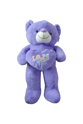 Dev Boy Kalpli Peluş Ayıcık 150 Cm Ultra Yumuşak Büyük Boy Sevgiliye Özel Hediye Ayı Mor