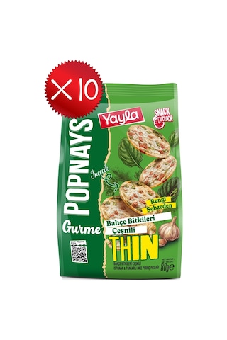 Yayla Popnays Gurme Bahçe Bitkileri Çeşnili Ispanak Ve Pancarlı İnce Pirinç Patlağı 80 G X10