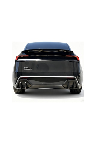 Red Lion Parts Tesla Model Y Juniper 2025-2026+ Uyumlu Parlak Siyah Glossy Black Arka Difüzör Yan Ekleri