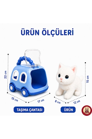 Oyuncak Tavşan Taşıma Çantalı Sesli Hareketli Pilli, Emekleme Oyuncağı Aksesuarlı Çocuklar İçin Eğitici Hayvan Sevgisi Mavi