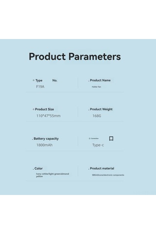 Symbee F19 Leyla Mavi Boyunbağı Usb Fan - Sessiz, 3 Vites, 1800mah Pil, 5 Saat Kullanim Süresi, Taşınabilir Turbin Tipi Mini Fan