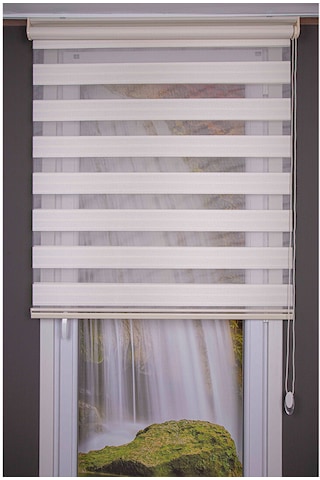 Oba Perde Keten Zebra Perde Beyaz 120 x 190