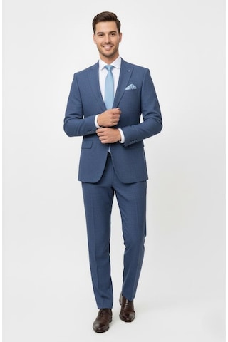 Presto Erkek Yelekli Slim Battal Takım Elbise 6 Drop Lacivert 792-250 Lacivert