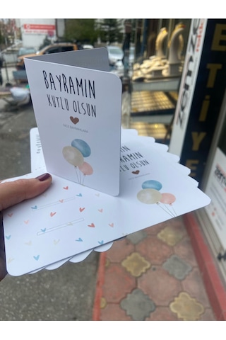 Harçlık Kartı Kesimli 8 Adet Para Kartı Bayram Hediyesi Tebrik