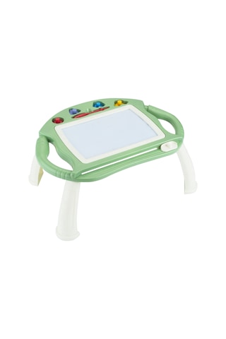 Kangvka Yeşil Büyük Boy Çocuk Tahta: Manyetik Yazma-temizleme, 4 Renkli Bölge, Damgalar Ve Ayaklı Tasarım İle 1-3 Yaş Çocuklar İçin Grafik Tahta Yeşil