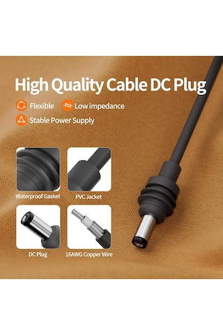 Samdoo Starlink Mini İçin Araç Sigara Çakmak Adaptörü, 12v-48v Dc 3m Kablosu, 100w Güç, 16awg Dayanıklı, Entegre O-ring, Plug & Play