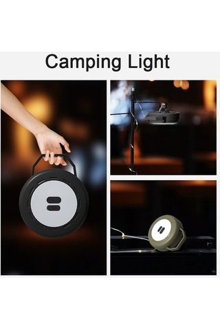 Pazly Pratik Su Geçirmez Yürüyüş String Led Lambası, Kamp Işığı, Çadır Aydınlatma, 2'li Paket Haki Haki