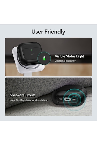 Apple Uyumlu AirPods 4 2024 Halolock Orbit Hybrid Magsafe Kılıf