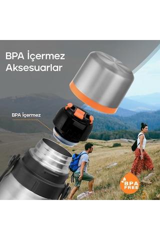 Schafer Santeco Çelik Termos 1200 Ml İnox