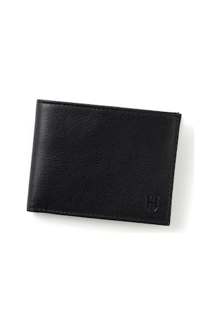 Dean Erkek Siyah Deri Cep Tasarım Çok Bölmeli Rfid Korumalı Cüzdan Siyah