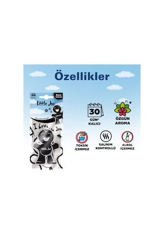 Little Joe Siyah İnci Araç Asma Koku Black Velvet -30 Gün -ipli