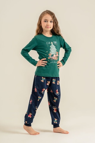 Rolypoly Anne Kız Wish You All The Best Yeşil Uzun Kol Pijama Takım Rp3918-a-v2 Rp3918-a-v2