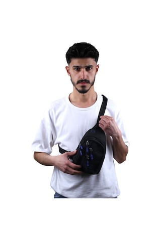 Seventeen 3474 Erkek Kanvas Body Bag Çapraz Çanta Siyah