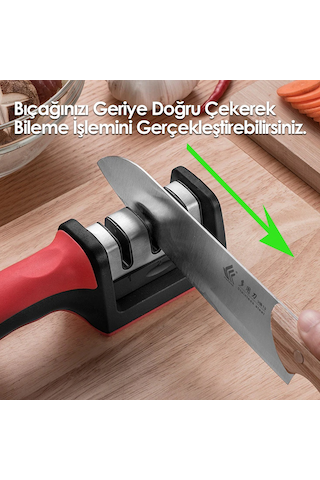 Profesyonel Bıçak Bileyici 3 Açılı Elmas El Bıçakları Bileme