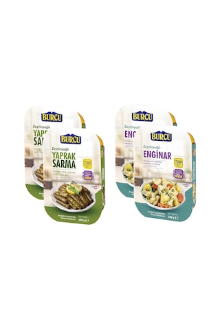 Burcu Zeytinyağlı Yaprak Sarma Ve Enginar 200 Gr 4 Lü Paket