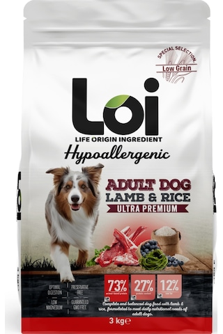 Loi Yetişkin Kuzu Etli Ve Pirinçli Köpek Maması 3 Kg