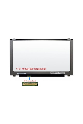 17.3" İnç 40pin Slim Fhd Ips 120hz 1920 1080 Lcd Ekran, Panel B173han01.6 Sol Soket / 144hz Uyumlu