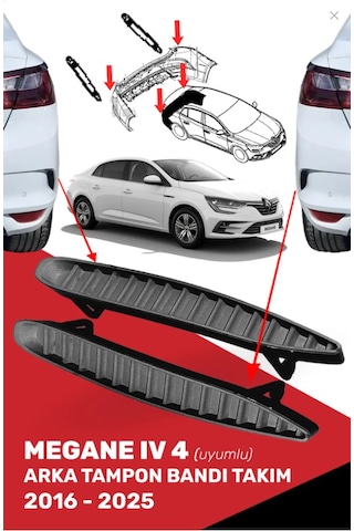Megane 4 2016-2023 Arka Tampon Çıtası Takım 850768508r Megane 4 2016-2023 Arka Tampon Çıtası Takım 850768508r