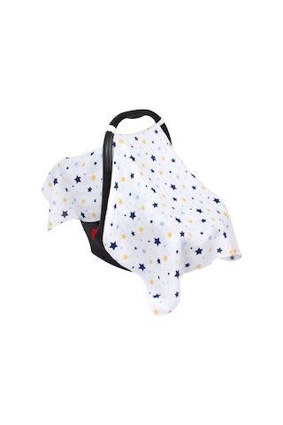 Sevi Bebe Müslin Puset ve Ana Kucağı Örtüsü ART-41 Yıldız Yağmuru