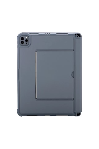 Apple Uyumlu T5504d iPad Pro 11 2024 Kılıf Palermo Ledli Klavyeli Standlı Tablet Kılıfı - Siyah Diğer