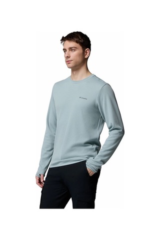 Columbia Tech Trail Utility Warm Ls Crew Mavi Erkek Outdoor Uzun Kollu T-shirt Ae9975-461 Mavi
