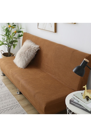 Mufunye Elastik Kumaş Koyun Yünü M 170-190cm Sandık Rengi Koltuk Örtüsü - Lekeden, Çiziklerden Ve Evcil Hayvan Tüyünden Koruma Açık Kahverengi