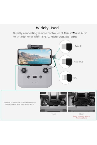 Geekyou Djı Cihazlar İçin 30cm Uzunluklu Type-c'den Type-c'ye Veri Kablosu Mini 2/air 2/pocket 2/osmo Pocket/fpv Gözlüğü Uyumlu