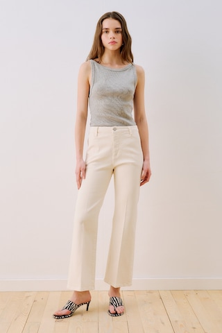 Manuka Orta Bel Flare Paça Jean Ekru Ss26pnt00014-02