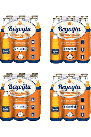 Beyoğlu Gazozu Turunçgiller Karışık Meyve Aromalı Gazlı İçecek 250 Ml X 24 Adet