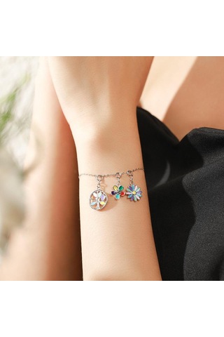 Tancise 925 Ayar Gümüş Klasik Moda Kişilik Kadın Kolye Moda Hediye Çok Renkli