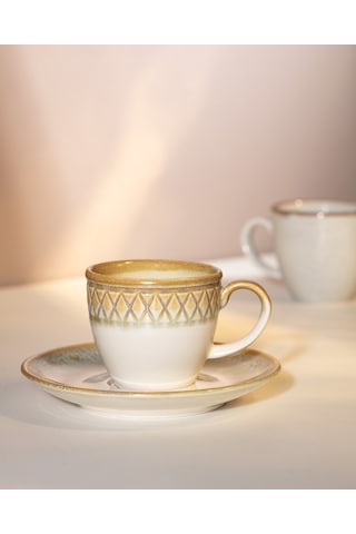Madame Coco Antique 6 'lı Kahve Fincan Seti Fınc000000005790ml-krem/toprak