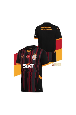Gsstore Galatasaray 2024/25 Alternatif Siyah Forma Aslan Baskılı Hediyelik Ahşap Kutulu Siyah - Gri