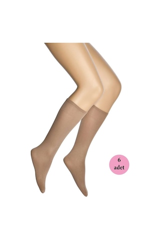 Dore 6 Adet Mikro 70 Dizaltı Kadın Çorap Bronz 38-36-40 (553655848) Bronz