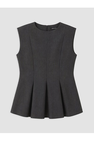 Lcw Vision Lacivert Bisiklet Yaka Peplum Bluz