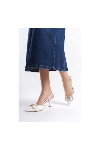 Mubiano Hakiki Deri Collection Kadın Topuklu Stiletto & Ayakkabı Beyaz -mcbrg5793-b Beyaz